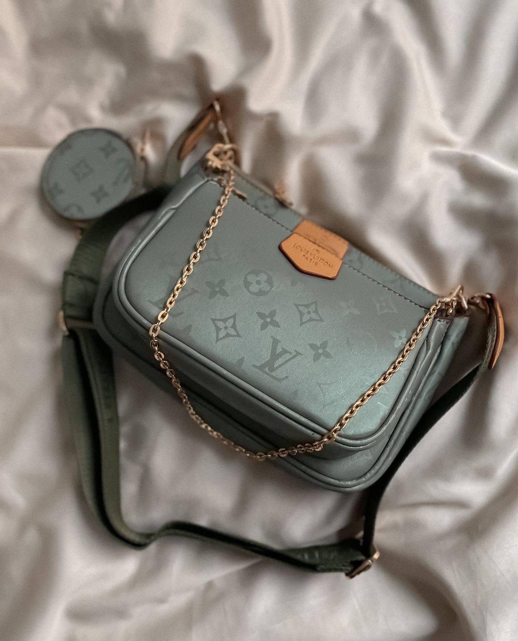 Жіноча сумка "3 в 1" LV Multi Pochette Olive New (оліва) Gi4150 модна дуже гарна на довгому ремені top, фото 1
