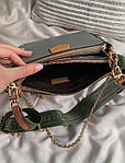Жіноча сумка "3 в 1" LV Multi Pochette Olive New (оліва) Gi4150 модна дуже гарна на довгому ремені top, фото 8