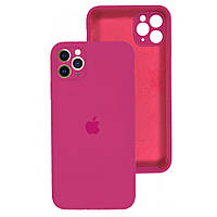 Чехол для iPhone 14 Pro (6.1") Silicon Case Full Camera- малиновый