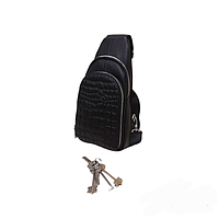 Кожаный однолямочный мужской рюкзачок BL63064 для документов