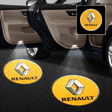 Підсвітка дверей автомобіля, проєкція логотипа Renault, фото 1