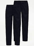 Штани в школу для хлопчика класичні костюмні George чорні Slim leg, розміри 122-146, фото 3