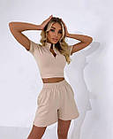 Жіночий літній костюм топ + шорти новинка 2023, фото 4