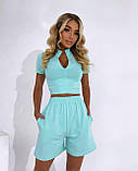 Жіночий літній костюм топ + шорти новинка 2023, фото 6