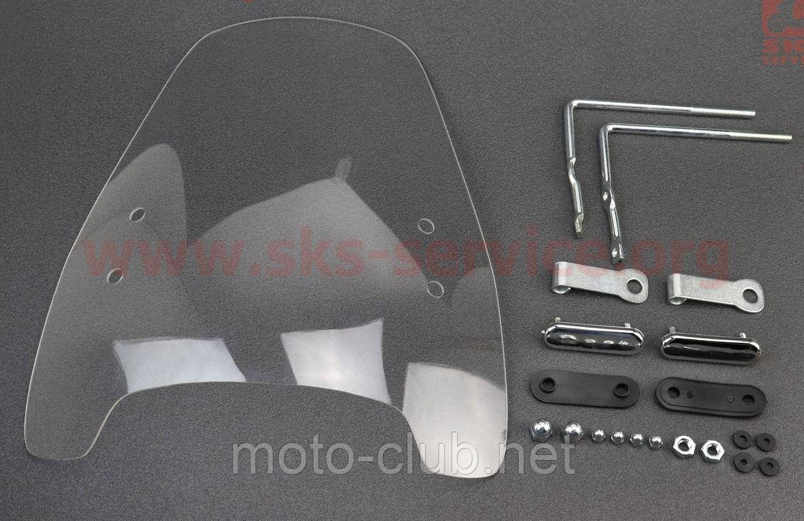 Скло обтікача на мотоцикл універсальне 43х38,5 см (2,5 мм) # ТАТА, фото 1