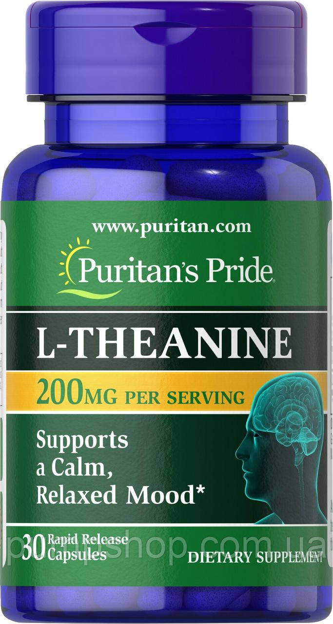 (уцінка термін по 10.23) Амінокислота L-Теанін Puritan's Pride L-Theanine 100 мг 30 капс.