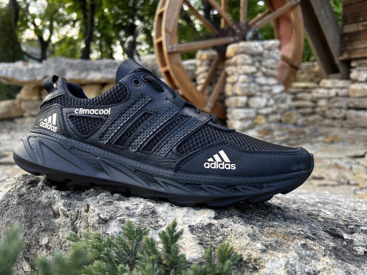 Кросівки чоловічі Adidas Climacool Olive шкіра-сітка