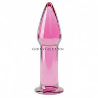 Скляний фаллоімітатор Glass Romance Dildo 12,2 см, рожевий