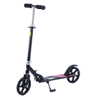 Самокат на великих колесах Scooter. Чорно-червоний, чорно-рожевий., фото 1