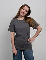 Женская базовая футболка антрацит (т.серый) 100% хлопок M-6XL