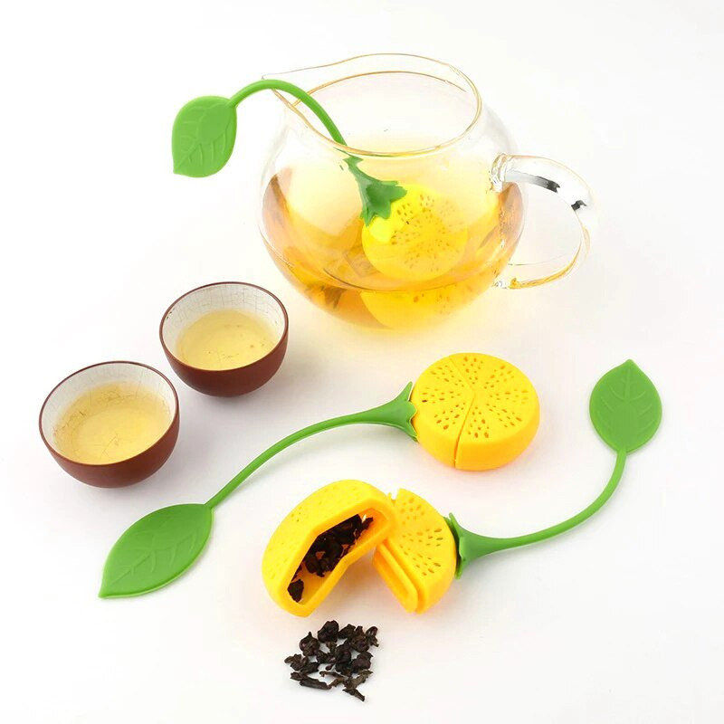 Заварник ситечко для заварювання для чаю силіконовий у формі фруктів Лимон