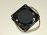 Вентилятор осьовий універсальний на втулицях 7-лопостей квадратний 80х80х25 110-120В / 0.13А, фото 3