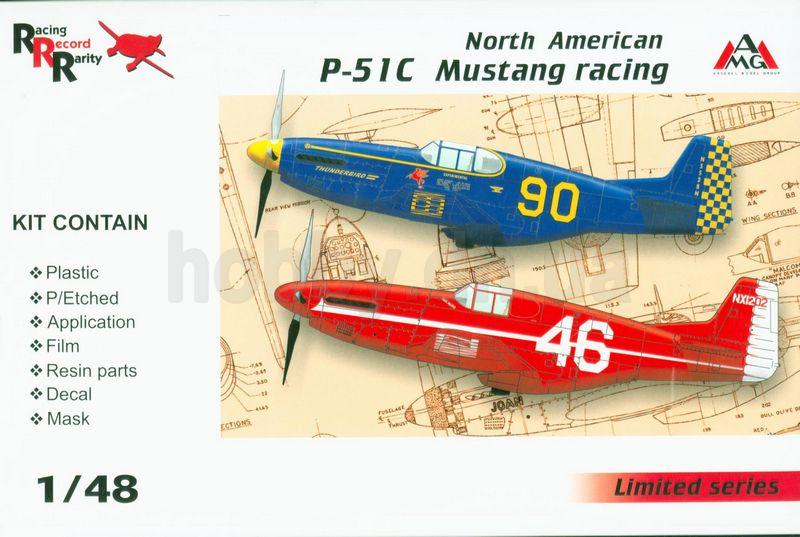 Пластикова модель 1/48 AMG 48502 американськи винищувач North American P-51C Mustang рейсинг
