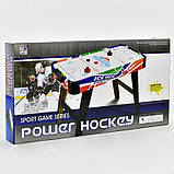 Настільний хокей, Аерохокей дерев'яний на ніжках від мережі ZC 3005+2, 80*42 см, висота 60 см, фото 2