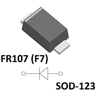 Диод FR107 (F7) 1A 600V