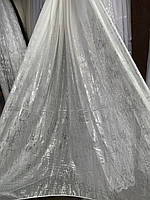 Гардина бамбук с дорогими рисунком в цвете серебро Красивая Турецкая тюль для спальни гостевой детской