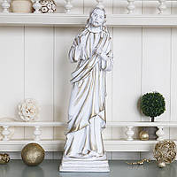Статуэтка декоративная Иисус белая с золотом 41 см
