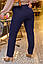 Жіночі штани з високою посадкою і вшитою гумкою в поясі класична модель Великого розміру, фото 4