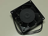 Вентилятор осьовий універсальний на втулках 7-лопостей квадратний 92х92х38 220-240 В 0.08А Tidar, фото 3