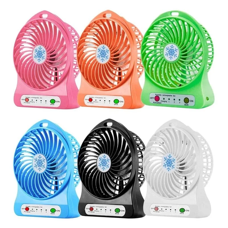 Портативний міні-вентилятор USB з акумулятором Portable Mini Fan (настільний) В наявності