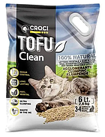 Соєвий наповнювач Croci TOFU Clean для котячого туалету, без аромату, 2.6 кг (6 л)