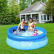 Надувний безкаркасний круглий басейн (244 х 76 см, 2419л, ремкомплект) Intex 28110 Синій, фото 2