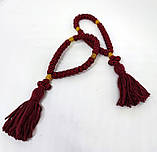 Чотки із шовкової нитки червоні на 30 вузлів, фото 6