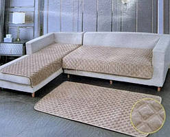 Накидки Для Меблів Дивандеки На Кутовій Або Прямий Диван І Крісла Koloco Бежевий Колір