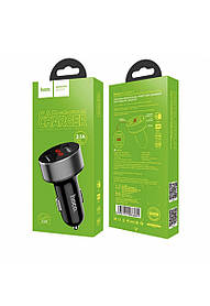 Автомобільний зарядний для телефона Hoco Z26 2 USB 2.1A чорний (HocoZ26) ol