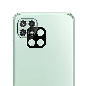 Захисне скло на камеру DK 3D Color Glass для Samsung Galaxy A22 5G (A226) (black)