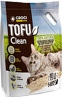 Соевый наполнитель Croci TOFU Clean для кошачьего туалета, без аромата, 4.5 кг (10 л)