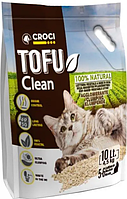 Соєвий наповнювач Croci TOFU Clean для котячого туалету, без аромату, 4.5 кг (10 л)