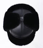 Норкова чоловіча шапка Вушанка з козирком, фото 6