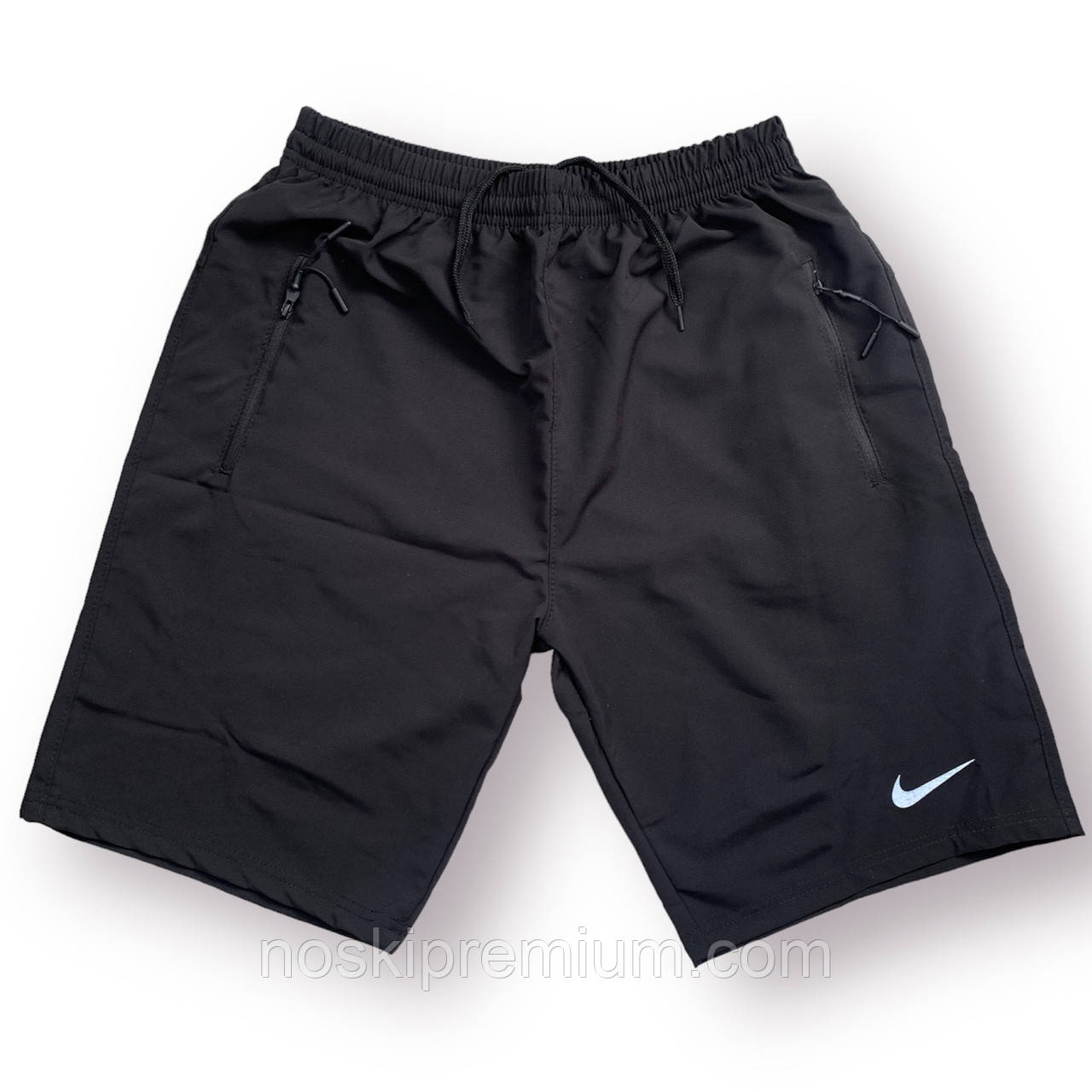 Шорти чоловічі спортивні плащівка мікрофібра Nike, розміри 48-56, чорні, 011595, фото 1