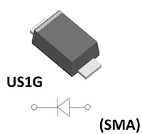 Диод US1G (SMA) 1A 400V