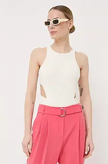 AllOriginal com ua Боді Patrizia Pepe жіночі колір бежевий РОЗМІРИ ЗАПИТУЙТЕ