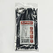 Хомут пластиковий APRO 3*100 чорний