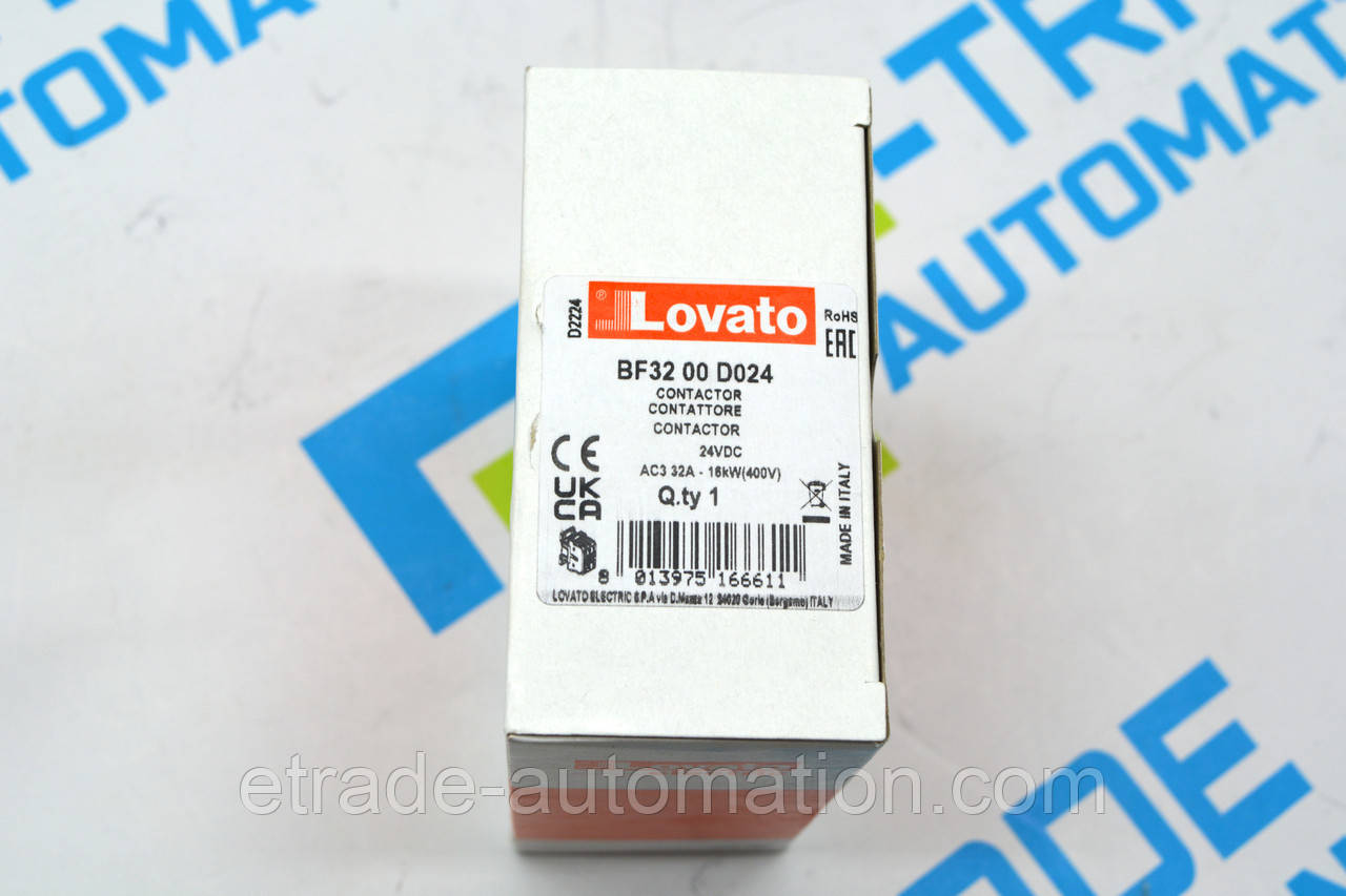 Триполюсний контактор Lovato BF3200D024