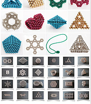 Неокуб NeoCube Головоломка Магнітні кульки 2 мм, 216 кульок, фото 5