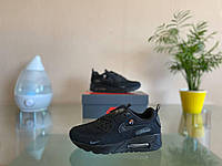 Женские кроссовки Nike Air Max 90 (черные) D360 спортивные кроссы Найк Аир Макс 90