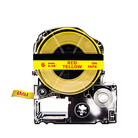 Картридж с лентой для принтера Epson LabelWorks LK2YRN 6 мм 8 м Красный/Желтый