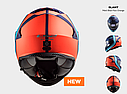 Мотошолом LS2 FF800 storm slant matt blue orange + pinlock, фото 5