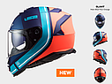 Мотошолом LS2 FF800 storm slant matt blue orange + pinlock, фото 4