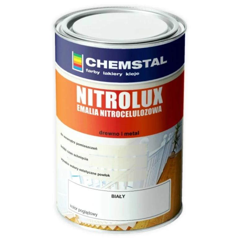 Краска белая нитро, матовая НЦ Nitroluх (1 л), Chemstal: продажа, цена ...