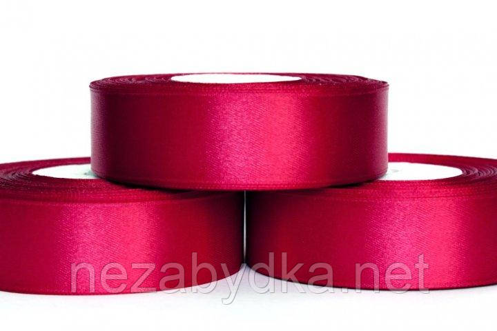 Стрічка атлас малина 2,5 см, фото 1