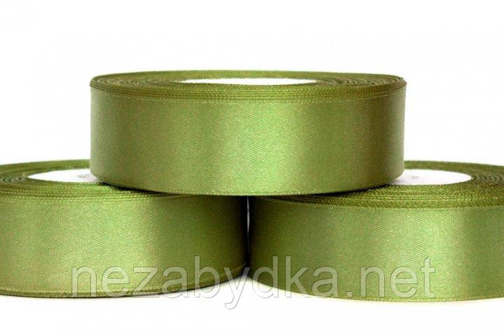 Стрічка атласу хакі 2,5 см, фото 1
