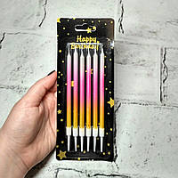 Набір свічок для торту Градієнт 6 шт Мульті MR22-115-2