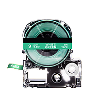 Картридж с лентой для принтера Epson LabelWorks LK3GWV 9 мм 8 м Белый/Зеленый