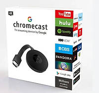 Беспроводная медиаприставка Wi-Fi Google TV Chromecast 4K Хромкаст. 4K медиаплеер Google Chromecast