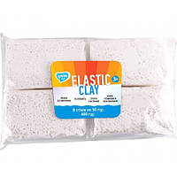 Пластилин воздушный набор 8 шт. 400 г Elastic Clay white ТМ Lovin арт 70165